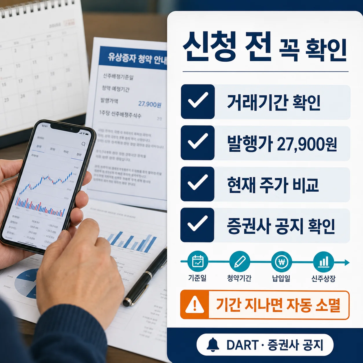 한화솔루션 51R 신주인수권증서 거래기간과 청약 기한 정리